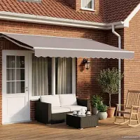 Prolenta Maison Exclusive - Structure de store électrique avec éclairage LED, blanc, aluminium, dimensions 4,5 x 3,5 mètres