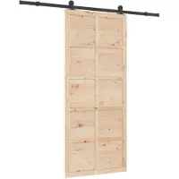 Syfax Porte coulissante Naturel 100 x 208 cm Bois de pin massif