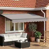Prolenta Maison Exclusive - Structure de store électrique avec éclairage LED, anthracite, aluminium, dimensions 3 x 2 mètres
