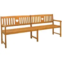 vidaXL Banc d'extérieur Nature 220 x 55,5 x 90 cm en bois massif d'acacia