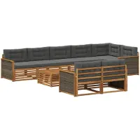 vidaXL Ensemble de salon de jardin , 9 pièces.