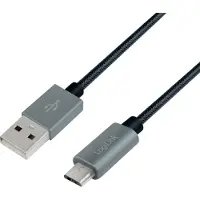 Logilink USB zu Micro USB Stecker Sync & Ladekabel, grau, 2m