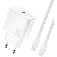 Dudao A27PCEU Adapter 30Watt 1xUSB-C 1m USB-C to cable included Hvid