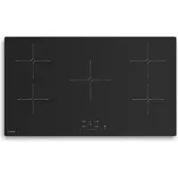 Klarstein PowerGlide Plaque Induction Encastrable - 5 Zones, 9800W Boost, Curseur Tactile, Minuterie, Sécurité Enfant, Verre Mat Anti-Rayures, Plaque Cuisson Induction 90cm