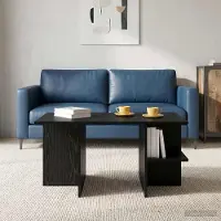 Prolenta Table basse exclusive en bois, chêne noir, dimensions : 87 x 50 x 45 cm