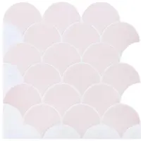 vidaXL , carreaux imitation écailles de poisson, 10 pièces, rose clair, 30 x 30 cm
