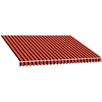 Prolenta Tissu de remplacement pour stores d'extérieur, couleurs orange et marron, dimensions 350 x 250 cm, en polyester