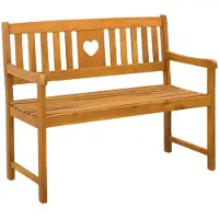 vidaXL Banc d'extérieur Nature 110 x 55,5 x 90 cm en bois massif d'acacia