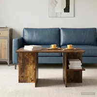 Prolenta Table basse exclusive en chêne fumé, dimensions 87 x 50 x 45 cm, matériau : bois composite