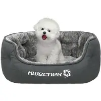 OEM Petit coussin pour chien - Lit pour chaton lavable et moelleux - Meuble pour chien de petite taille avec protection antidérapante - Lit pour chaton gris pour dormir et se blottir
