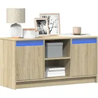 vidaXL Armoire TV avec éclairage LED Chêne Sonoma 100x34x50 cm, Armoires TV 2024 Nouveau DesignMöbel