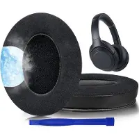 OEM Coussinets de rechange pour casque circum-auriculaire - Noir, avec mousse d'isolation acoustique haute densité, coussinets et rembourrage plus épais