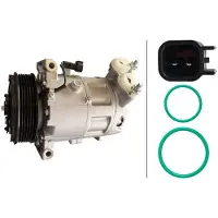 Hella Compresseur de climatisation 12 V, Ø 110 mm, Thermo-Expertise, compatible notamment avec la FORD C-MAX