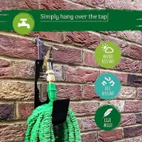 OEM Crochet de jardin de 85 pouces en acier - crochets de jardin extensibles et flexibles pour l'extérieur, noir, pour tuyau d'arrosage