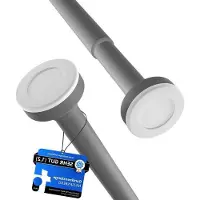 OEM Perche télescopique métallique 70-120 cm en acier inoxydable Ø 25 mm, couleur grise