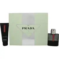 Prada Coffret Luna Rossa Carbon : eau de toilette 50 ml + gel douche 75 ml