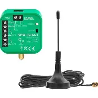 ZAMEL Supla - Commande de portail à 2 canaux avec antenne Wi-Fi SBW-02/ANT