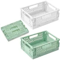 OEM Caisses de rangement en plastique pratiques, colorées et pliables, lot de 2