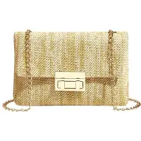 OEM Sac de plage tissé à la main, jaune clair, élégant, à bandoulière