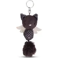 OEM Nici GREEN Porte-clés - Chaton protecteur noir et blanc à pois