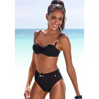 LASCANA Bas de bikini 'Yves' noir