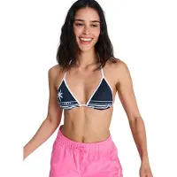 Roxy The Retro Essentials Tiki Triangle Bikini Top Bleu L Femme