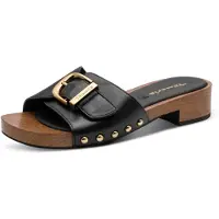 Tamaris Mules , talon de 35mm, sans voûte plantaire, noir, taille 39