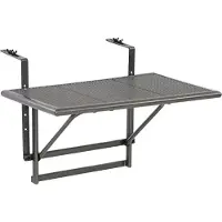 Markenlos Panneau de balcon suspendu en aluminium noir, avec système de repliage
