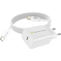 Avizar Mayaxess, chargeur 20 W pour Galaxy S21 Plus + câble USB-C de 1 m, blanc