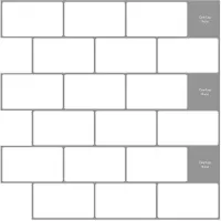 vidaXL Carreau de métro 50 pcs Blanc gris 30 x 30 cm