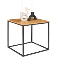 Ebuy24 Vita Table d'angle, noir, imitation chêne.