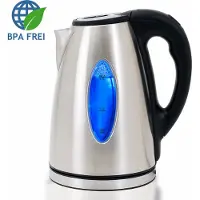 Deuba Bouilloire électrique 1,7 L en acier inoxydable max 2200 W