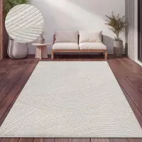 Paco Home Tapis d'extérieur Résistant aux intempéries Balcon Salon Scandinave Boho Unicolore Taille 120x170 cm