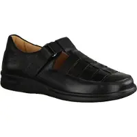 Ganter Kurt 256731-100, Noir, Chaussures pour hommes, Slipper, NOUVEAU, Chaussures confortables - Chaussures pour hommes prophylaxie diabétique, Noir, cuir (calf)