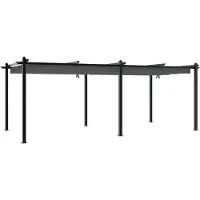 vidaXL Pavillon de jardin avec toit extensible Taupe 3x6 m Aluminium