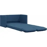 vidaXL Canapé-lit 2 en 1 bleu 112x174x55 cm tissu