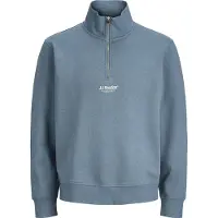 Jack & Jones Soho Half Zip Sweatshirt Bleu L Homme