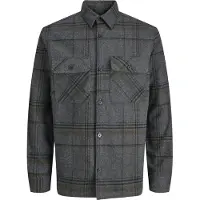 Jack & jones Premium Chemise 'JPRrayle' marron / gris foncé / noir