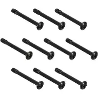 OEM Boîtier d'ordinateur : 30 vis pour ventilateur, noires, 1,18 pouce, vis à tête bombée, vis de refroidissement, composants de refroidissement, vis à tête plate.