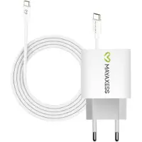 Avizar Mayaxess, chargeur 20 W pour Galaxy S22 Ultra + câble USB-C de 1 m, blanc