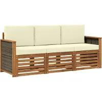 vidaXL Ensemble de canapés , composé de 3 pièces, en bois d'acacia massif