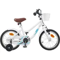 vidaXL Vélo pour enfant 14 pouces, pour les 3-5 ans, blanc