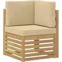 vidaXL Ensemble de canapés d'extérieur , 6 pièces, blanc et beige, polyester