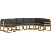 vidaXL Ensemble de salon de jardin 8 pièces, blanc et anthracite