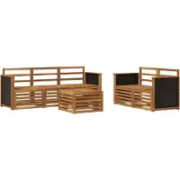 vidaXL Ensemble de canapés 6 pièces en bois massif d'acacia