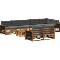 vidaXL Ensemble de salon de jardin , 9 pièces.