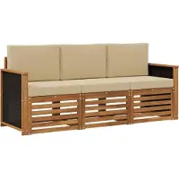 vidaXL Ensemble de canapés , composé de 3 pièces, en bois d'acacia massif