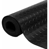 Syfax Tapis de sol Noir 1 x 5 m Caoutchouc