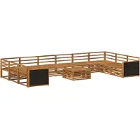 vidaXL Ensemble de canapés , 11 pièces, en bois d'acacia massif naturel