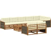 vidaXL Ensemble de salon de jardin , 9 pièces.